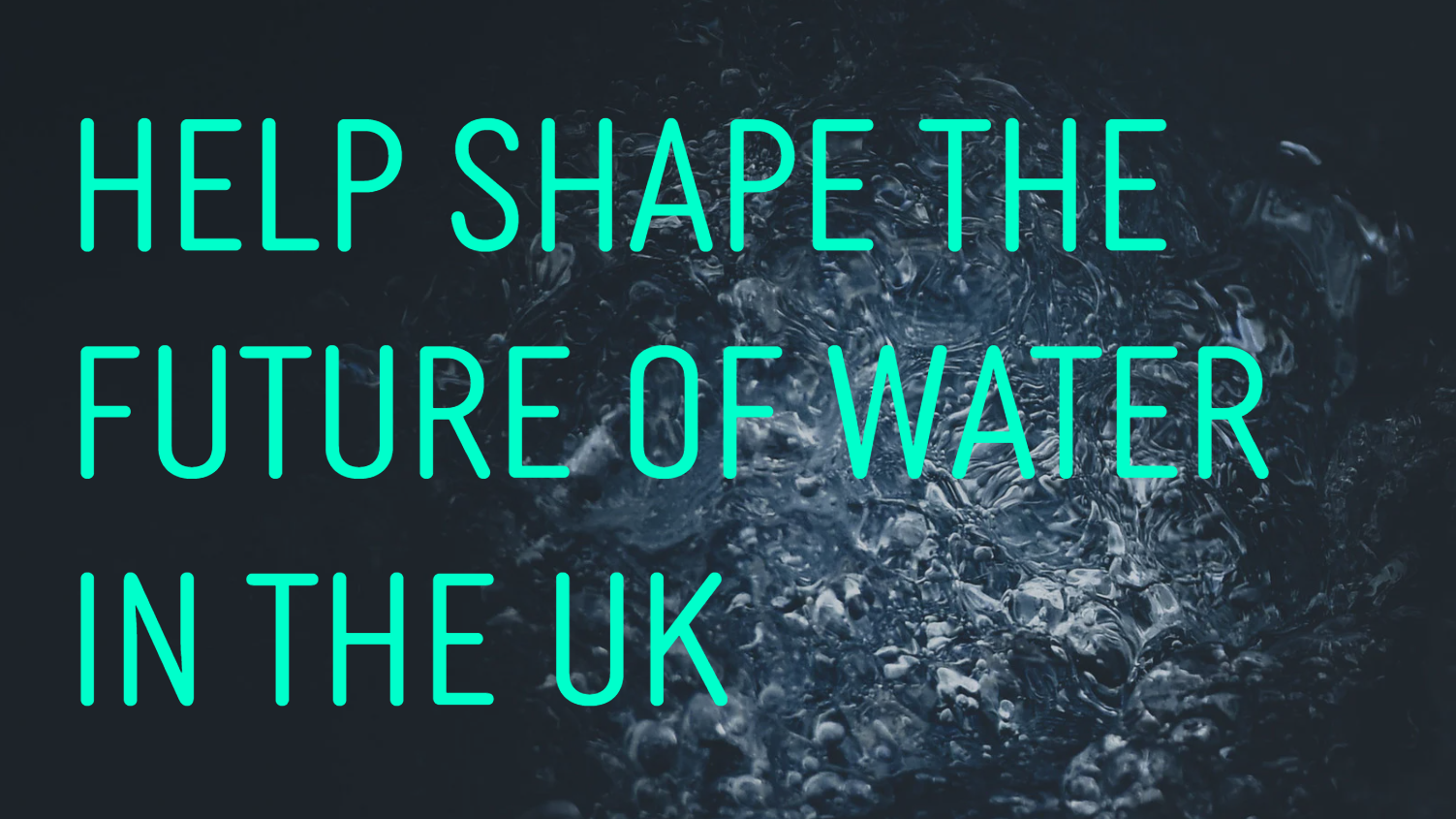 Graphic stating: "Help shape the future of water in the UK"