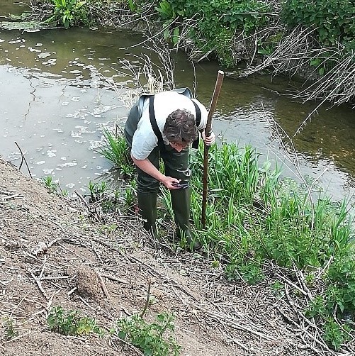 Photo of Bourn Brook surveying