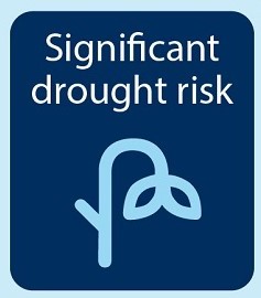 Graphic stating "driest region in the UK"